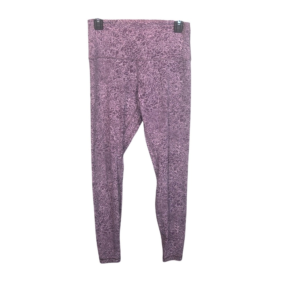 Lululemon Align Leggings Womens 8 Arabesque‎ Antoinette Smoky Quartz Full Length